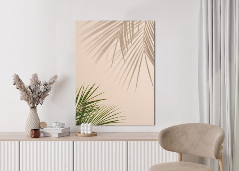 Plakat Letnie Naturalne Zielone Liście Palmowe I Cienie