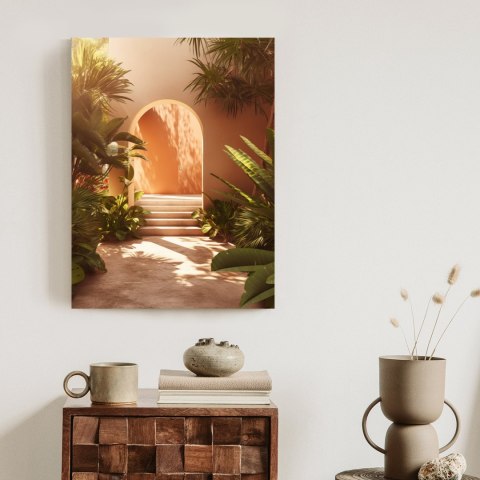 Plakat Meksykańskie Drzwi Schody I Palmy