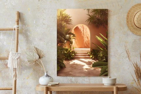 Plakat Meksykańskie Drzwi Schody I Palmy