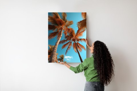 Plakat Niebieskie Niebo I Wysokie Palmy