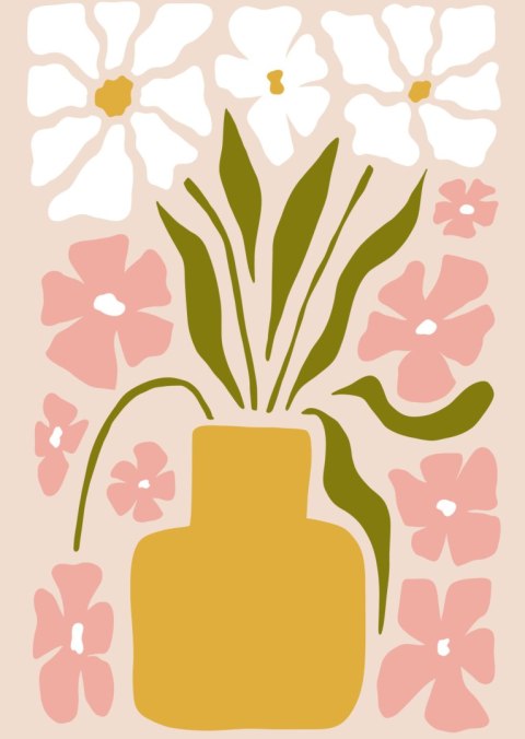 Plakat Nowoczesny Wazon Z Kwiatami