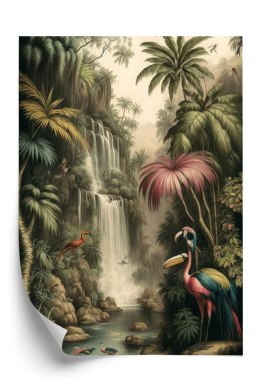 Plakat Palmy Dżungla I Tropikalne Zwierzęta