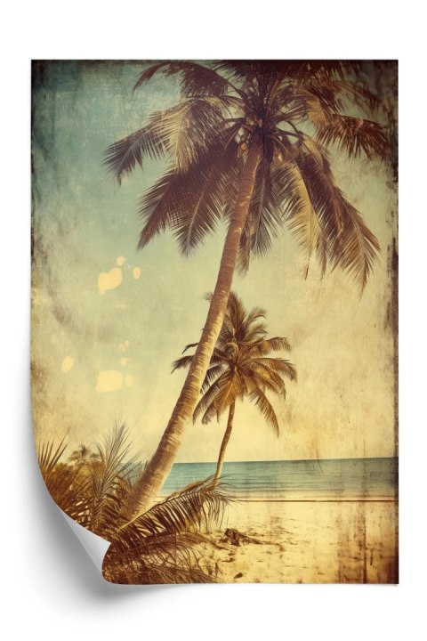 Plakat Palmy Na Bezludnej Wyspie Vintage