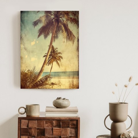 Plakat Palmy Na Bezludnej Wyspie Vintage