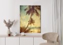 Plakat Palmy Na Bezludnej Wyspie Vintage