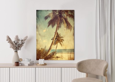 Plakat Palmy Na Bezludnej Wyspie Vintage