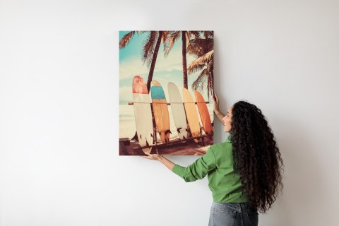 Plakat Palmy Z Deskami Surfingowymi