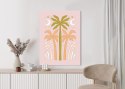 Plakat Retro Palmy I Księżyce