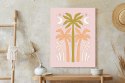 Plakat Retro Palmy I Księżyce