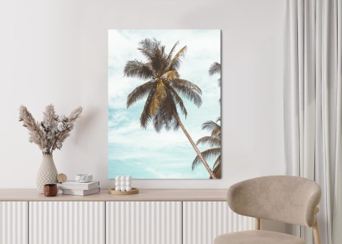 Plakat Tropikalna Palma I Niebieskie Niebo