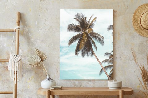 Plakat Tropikalna Palma I Niebieskie Niebo