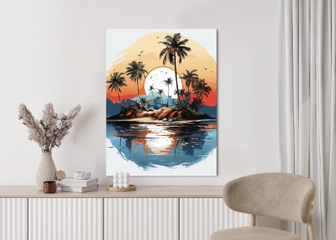 Plakat Tropikalne Palmy Na Bezludnej Wyspie