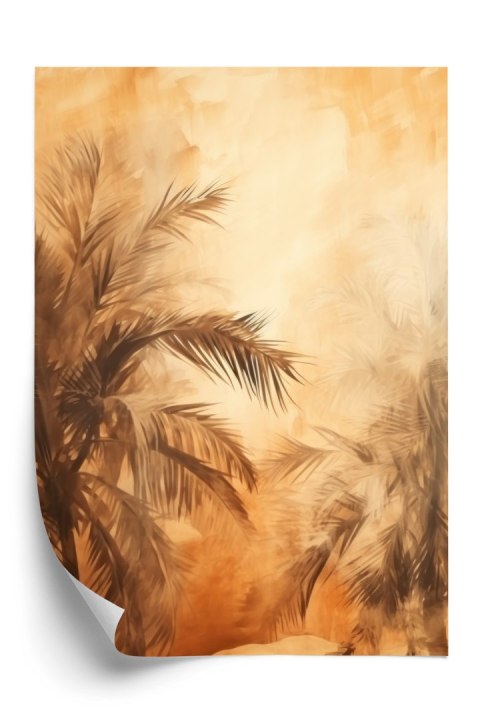 Plakat Tropikalne Palmy W Kolorze Pustyni