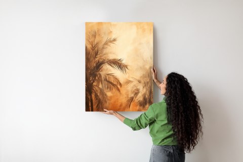 Plakat Tropikalne Palmy W Kolorze Pustyni