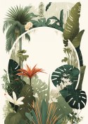 Plakat W Stylu Vintage Tropikalne Rośliny