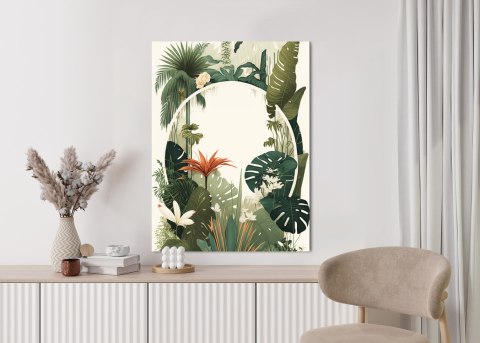 Plakat W Stylu Vintage Tropikalne Rośliny