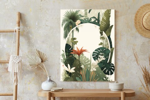 Plakat W Stylu Vintage Tropikalne Rośliny