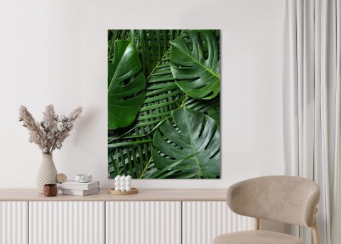 Plakat Zielone Liście Monstera I Palma