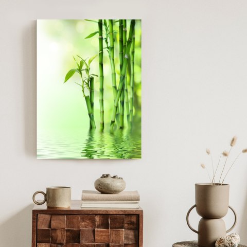 Plakat Zielony Bambus Przy Rzece