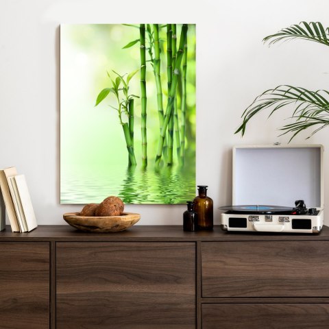 Plakat Zielony Bambus Przy Rzece