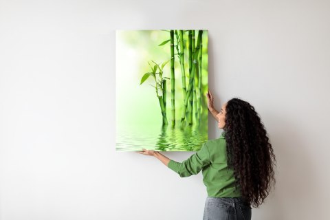 Plakat Zielony Bambus Przy Rzece