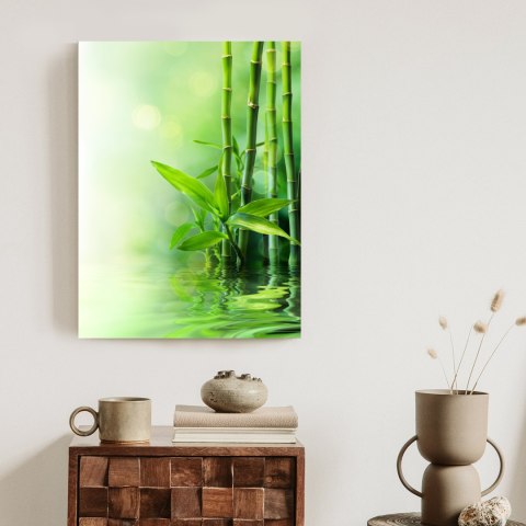 Plakat Zielony Bambus W Wodzie