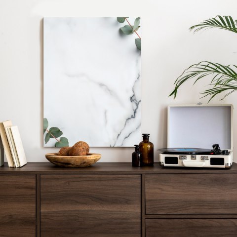 Plakat Zielony Liść Eukaliptusa Na Marmurze