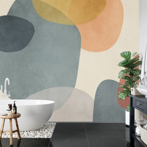 Fototapeta Geometryczna Abstrakcja Malowana Akwarelami