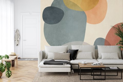 Fototapeta Geometryczna Abstrakcja Malowana Akwarelami