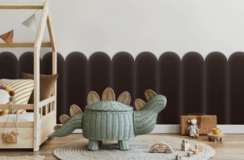 Panel Tapicerowany Eko Skóra Brązowy 30cm