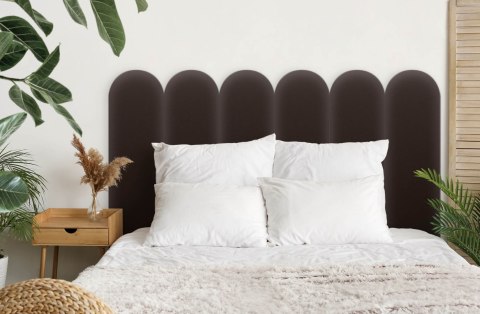 Panel Tapicerowany Eko Skóra Brązowy 30cm