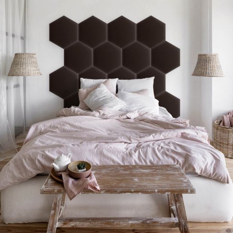 Panel Tapicerowany Eko Skóra Brązowy