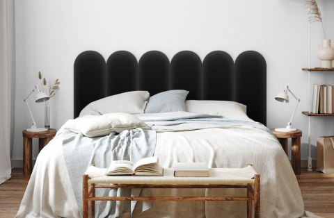 Panel Tapicerowany Eko Skóra Czarny 20cm