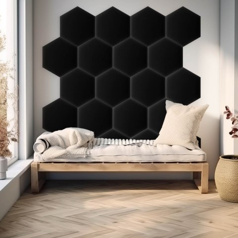 Panel Tapicerowany Eko Skóra Czarny