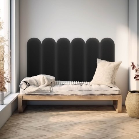 Panel Tapicerowany Eko Skóra Grafitowy 20cm