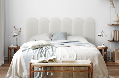 Panel Tapicerowany Eko Skóra Kremowy 30cm