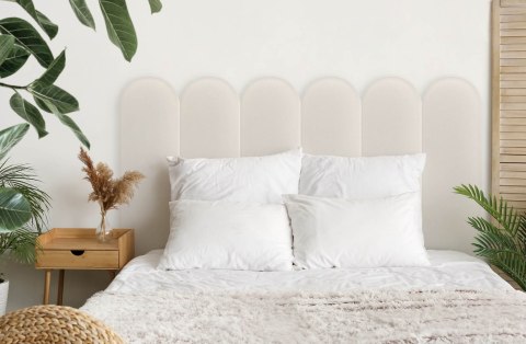 Panel Tapicerowany Eko Skóra Kremowy 30cm