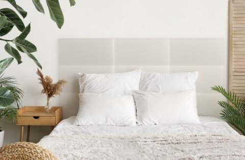 Panel Tapicerowany Eko Skóra Kremowy