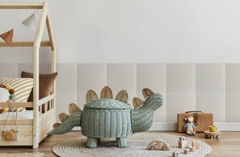 Panel Tapicerowany Eko Skóra Kremowy