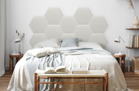 Panel Tapicerowany Eko Skóra Kremowy