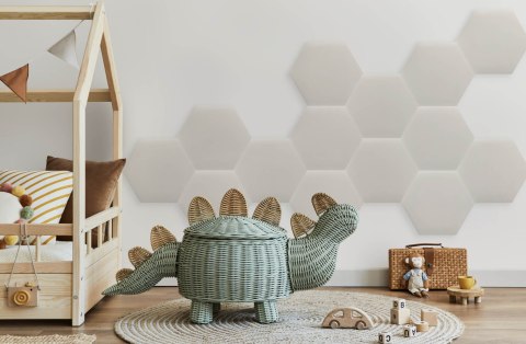 Panel Tapicerowany Eko Skóra Kremowy