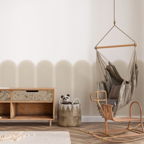 Panel Tapicerowany Magic Velvet Kremowy 20cm