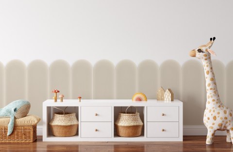 Panel Tapicerowany Magic Velvet Kremowy 20cm