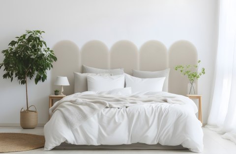 Panel Tapicerowany Magic Velvet Kremowy 30cm