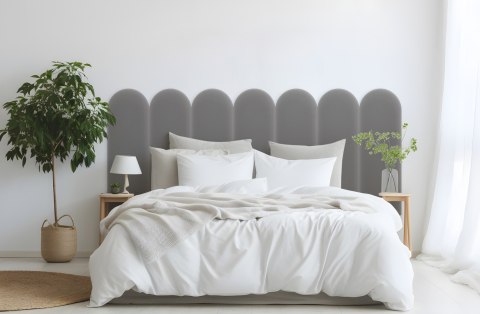 Panel Tapicerowany Magic Velvet Szary 20cm