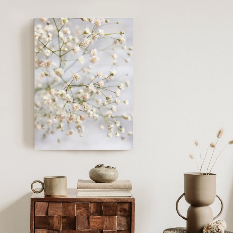 Plakat Białe Drobne Kwiatki Na Cienkich Gałązkach