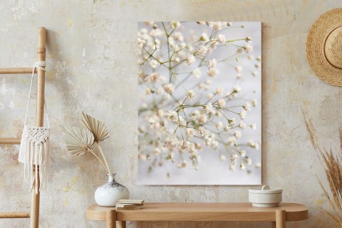 Plakat Białe Drobne Kwiatki Na Cienkich Gałązkach