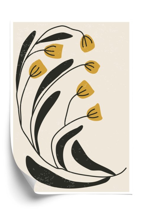 Plakat Botaniczna Ilustracja Z Kwiatami