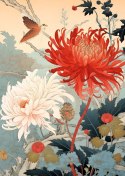 Plakat Chryzantemy W Stylu Japońskim