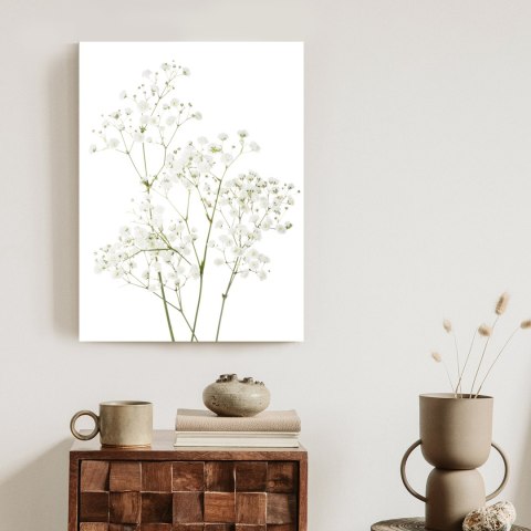 Plakat Cztery Gałązki Z Małymi Białymi Kwiatami